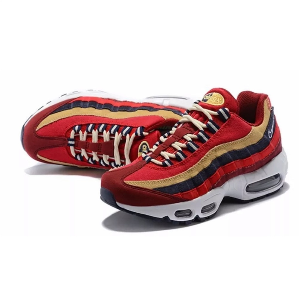 New Nike Men's Air Max 95 Premium Shoes Men red - Picture 1 of 8